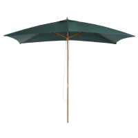 Outsunny Sombrilla Parasol 295x200x255 cm para Jardín Terraza con Mástil de Madera y Toldo de Poliéster 180g/m² Color Verde(m-11)