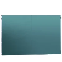 Outsunny 2 Paredes Laterales para Carpas de 3 x 3 m, 300x200 cm, Paredes Laterales de Repuesto para Cenador de Tela Oxford con Ventana, para Jardín, Exteriores, Fiestas, Verde Oscuro(m-9)