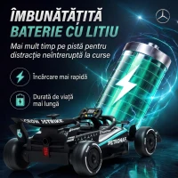 AIYAPLAY Mașină Electrică Pentru Copii Mercedes-AMG PETRONAS F1, 12V, Telecomandă, PP, Plastic, 123x66x39 cm, Negru(m-5)