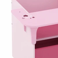 AIYAPLAY Kids Table and Chair Set, Children Desk and Chair with Storage Bins for Playing, Reading, Painting, for Ages 3-5, Pink(m-13)