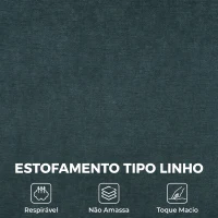HOMCOM Cadeirão de Baloiço com Apoio para os Pés Ajustável em 5 Posições, Braços em Madeira e Acolchoamento Duplo, Verde Escuro(m-7)