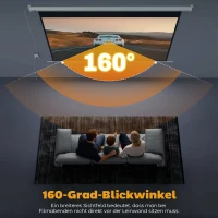 HOMCOM Beamer-Leinwand, Projektionsleinwand, 16:9, 100 Zoll, Fernbedienung, Motor(m-5)