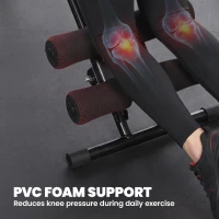 SPORTNOW Appareil à Abdominaux Pliable avec Écran LCD, Double Rail, Mousse PVC, Cadre en Acier, 92x41x83cm, Noir(m-8)
