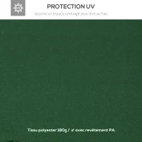 Outsunny Toit de Remplacement pour Gazebo de Jardin Toile de Rechange pour pavillon tonnelle Tente 3 x 3 m Vert foncé(m-4)