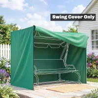 Outsunny 220 x 125cm Three-Seater Swing Chair Protective Cover - Green(m-2)