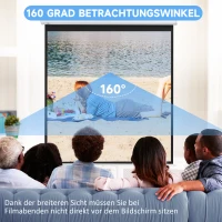 HOMCOM Projectiescherm, 16:9, 84 inch, Met Afstandsbediening, Gemotoriseerd(m-5)
