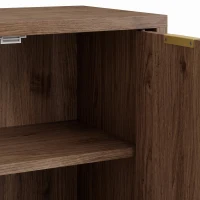 HOMCOM Sideboard Cabinet, Modern Storage Cabinet with 3 Doors and Adjustable Shelves for Living Room, Dining Room, Brown(m-13)