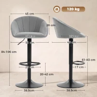 HOMCOM stool counter backs(m-3)