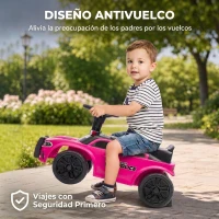 AIYAPLAY Coche Correpasillos de Policía para Niños de 18-36 Meses con Luz Música y Espacio de Almacenaje 65x29,5x36 cm Rosa(m-5)