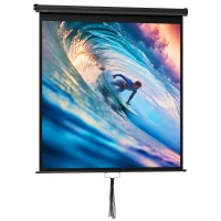 HOMCOM Projectiescherm 152 x 152 cm 85 inch 1:1 HD 4K Voor Thuisbioscoop & Presentaties(m-1)