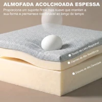 HOMCOM Cadeirão-Cama Dobrável 3 em 1 em Tecido Tipo Linho com Encosto Ajustável e Almofada com Capa Lavável 67x73x96 cm Cinza-Claro(m-7)