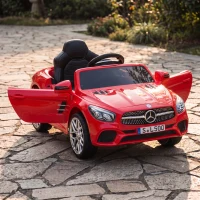 AIYAPLAY Coche Eléctrico para Niños Mercedes-Benz SL500 12V con Mando a Distancia 2,4 G 2 Motores Suspensión Arranque Suave Rojo(m-3)