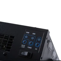 HOMCOM Șemineu Electric de Perete cu 2 Nivele de Încălzire 900-1800W, Flacără 7 Culori Reglabile și Telecomandă, Negru(m-9)