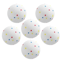 PawHut 6 Pack Dog Balls Toys Fits Aggressive Chewers, Indestructible Teething and Water ETPU Balls for Throw and Fetch(m-12)