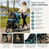 PawHut  Hondenbuggy voor Kleine en Middelgrote Oudere Honden tot 20 kg, Inklapbaar, Donkergroen, 111 x 58 x 107 cm(m-5)