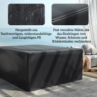 Outsunny Schutzhülle für Gartenmöbel Winterfest Wasserdicht Abdeckung Anti-UV Abdeckplane 235 x 190 x 90cm Schwarz(m-5)