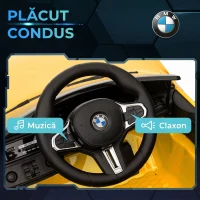 AIYAPLAY Mașinuță Electrică pentru Copii BMW M4, Galbenă(m-7)