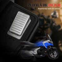 AIYAPLAY Motocicletă Electrică Copii, Licențiată Honda, Faruri Roți Antrenament, Albastră(m-8)