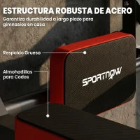 SPORTNOW Barra de Dominadas de Pared 2 en 1 Estación Multifuncional para Gimnasio en Casa Carga 200 kg Rojo(m-7)