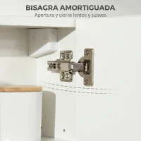 kleankin Armario de Baño con Espejo 2 Puertas y Estantes Ajustables Mueble de Baño para Colgar 48x15x45 cm Blanco(m-6)