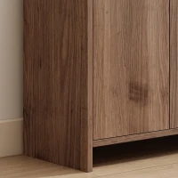 HOMCOM Sideboard Cabinet, Modern Storage Cabinet with 3 Doors and Adjustable Shelves for Living Room, Dining Room, Brown(m-11)