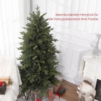 HOMCOM Weihnachtsbaum Künstlich 180 cm Christbaum mit 1821 Flammhemmenden Spitzen, Faltbarer Metallständer(m-4)