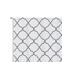 Outsunny Tapis d'extérieur tapis réversible dim. 2,74L x 1,82l m - PP Haute densité 310 g/m² Gris et blanc(m-13)