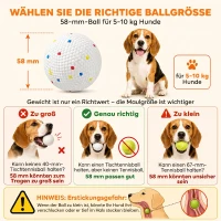 PawHut Automatischer Ballwerfer Interaktive Ballwurfmaschine mit 3 Bälle 3 Distanzen 6m/10 m/14m für kleine mittlere Hunde Grün(m-9)
