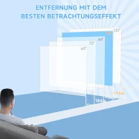 HOMCOM Beamer-Leinwand, 1:1 Format, Fernbedienung, 172 x 172 cm (96 Zoll), Weiß(m-6)
