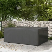 Outsunny Schutzhülle für Gartenmöbel Winterfest Wasserdicht Abdeckung Anti-UV Abdeckplane 235 x 190 x 90cm Grau(m-7)
