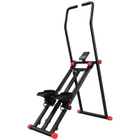 SPORTNOW Stair Stepper for Home Gym with 3 Resistances, Foldable Vertical Stair Climber with Adjustable Handlebar, LCD Monitor(m-1)