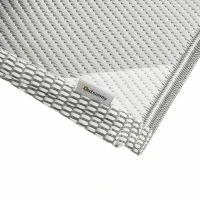 Outsunny Outdoor Rug Reversible Mat Plastic Straw Rug Portable RV Camping Mat for Garden Deck Picnic Indoor, 121 x 182 cm (4 x 6 ft), Light Grey & White(m-11)