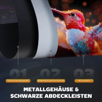 HOMCOM Beamer Leinwand mit Stativ 221 x 124 cm 100 Zoll 16:9 HD 4K Rollo-Leinwand(m-5)