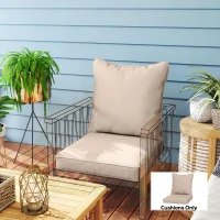 Outsunny Seat and Back Padded Cushion Set, CUSHION ONLY - Beige(m-10)