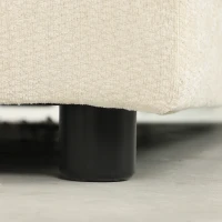 HOMCOM Sofá Cama 2 Plazas 3 en 1 de Chenilla 142 cm con Respaldo Ajustable y 2 Cojines Beige(m-7)