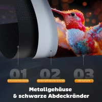 HOMCOM Beamer-Leinwand, Projektionsleinwand, 16:9, 100 Zoll, Fernbedienung, Motor(m-9)