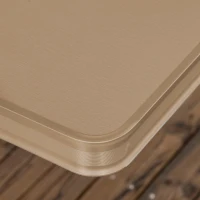Outsunny Alu Campingtisch Klapptisch Picknicktisch Picknick-Koffer-Sitzgruppe Klapptisch-Gruppe mit 4 Sitzen Silber Alu + MDF 136 x 85,5 x 66 cm(m-8)