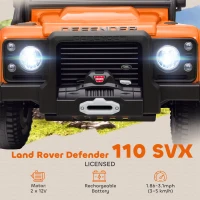 AIYAPLAY Kids Ride On Car with Remote Control, Music, Horn, 4 Spring Suspension Wheels, LED Lights for 3-5 Years Old, Orange(m-4)