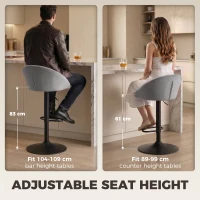 HOMCOM stool counter backs(m-6)