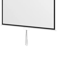 HOMCOM Beamer Leinwand 178 x 178 cm 99 Zoll 1:1 HD 4K Projektionsleinwand für Heimkino Büro-Präsentationen(m-8)