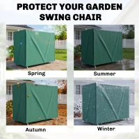 Outsunny 220 x 125cm Three-Seater Swing Chair Protective Cover - Green(m-4)