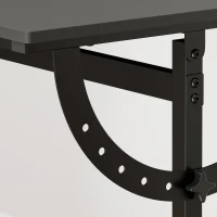 HOMCOM Mesa de Dibujo Inclinable 0°-85°, Escritorio de Dibujo Regulable en Altura con Tope Antideslizante, Estructura de Acero, Negro(m-6)