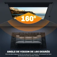 HOMCOM Écran vidéoprojecteur 100 Pouces, 16:9 4K HD montage mural ou plafond, panneau de commande et télécommande(m-5)
