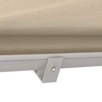 Outsunny Toldo Manual de Alumínio Retrátil Toldo de Fachada para Exterior Impermeável e Tecido de Poliéster 180x70 cm Bege(m-8)