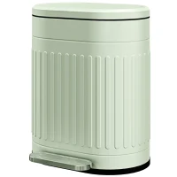 HOMCOM Afvalemmer 20L Pedaalemmer met Deksel Voetpedaal Uitneembare Binnenemmer Soft-Close Functie 36,5 x 31,2 x 45 cm, Groen(m-10)