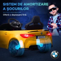 AIYAPLAY Mașinuță Electrică pentru Copii BMW M4, Galbenă(m-6)