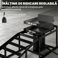 HOMCOM 2 Rampe Hidraulice Auto, Portanță 3T, Înălțime 23-32.5cm, Negru(m-4)