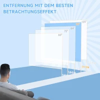 HOMCOM Beamer Leinwand 178 x 178 cm 99 Zoll 1:1 HD 4K Projektionsleinwand für Heimkino Büro-Präsentationen(m-6)