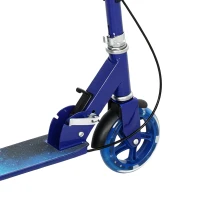 AIYAPLAY Trottinette enfants 3 à 8 ans, trottinette pliable à 2 roues LED roues lumineuses, 4 réglages en hauteur, bleu(m-12)