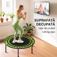 SPORTNOW Trambulină Elastico Fitness a 36 Corzi In Oțel E Pp Ø114x31 cm Verde(m-7)